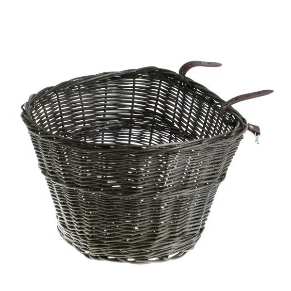 
wicker bike bicycle basket, wicker basket for bike 