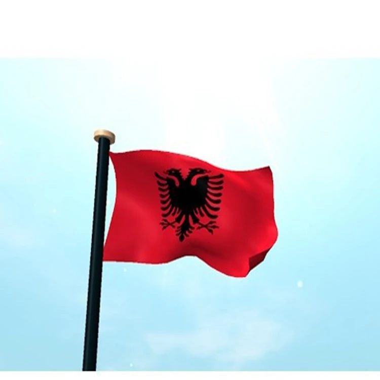 Сделано в Китае Горячий продавать Печать Албания Национальный флаг