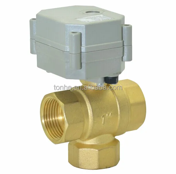 3-way Electric motorized ball valve Electric motor operated valve