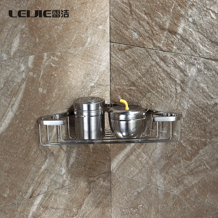 Stainless Steel Bathroom Kitchen Corner Storage Rack