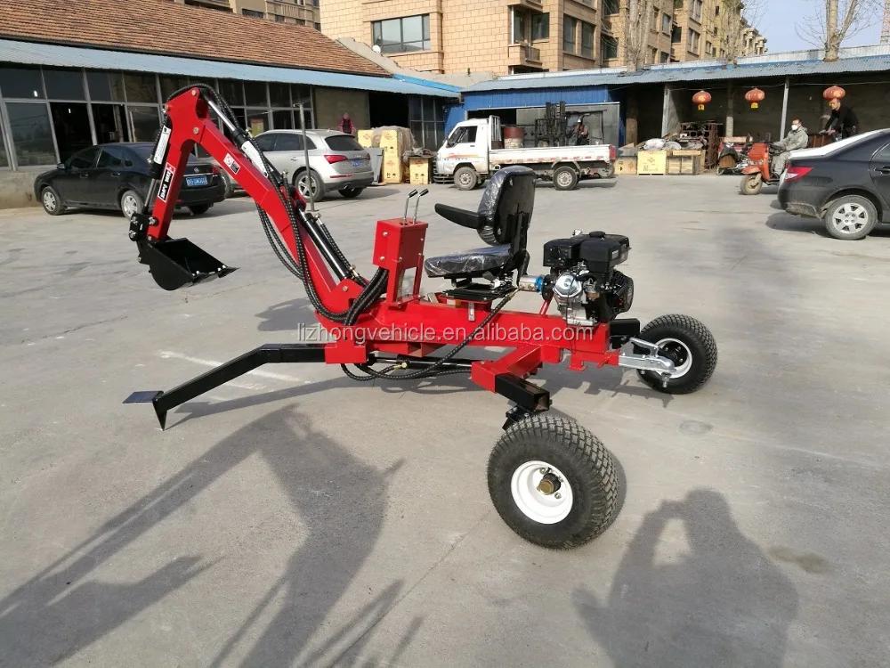 China best 9HP Petrol engine backhoe,mini backhoe,towable backhoe