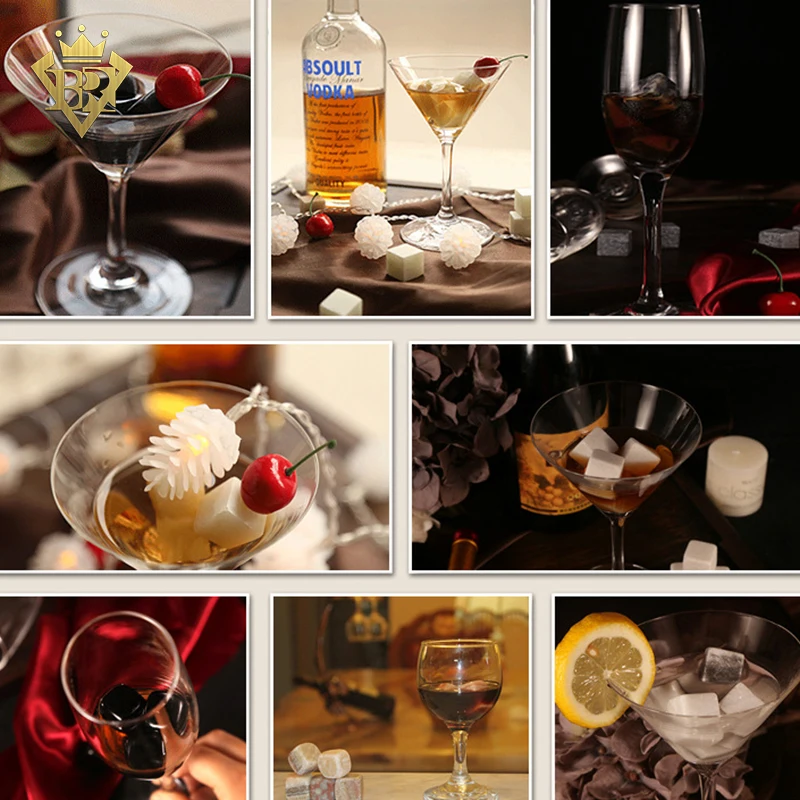 Colorful Semi Precious Whiskey Rocks Reusable Whisky Stones