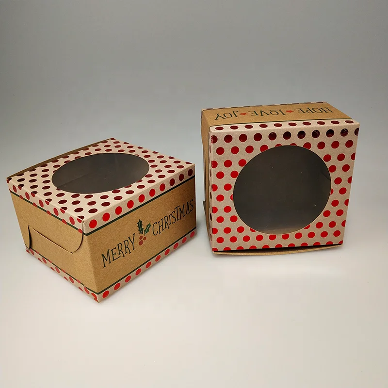 
Custom Cheap Food Grade Cupcake White Kraft Paper Packaging Treats Boxes 