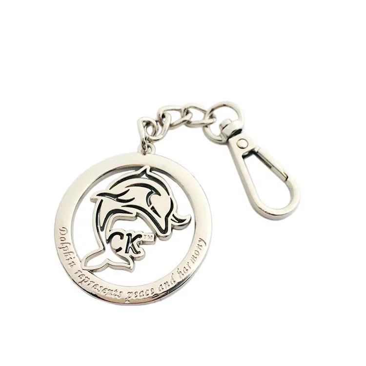 Factory price embossed round shaped brand logo custom metal hanging tag plates labels for clothes