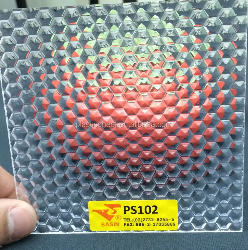 Polystyrene PS SHEET ceiling lights patterned plate diffuser