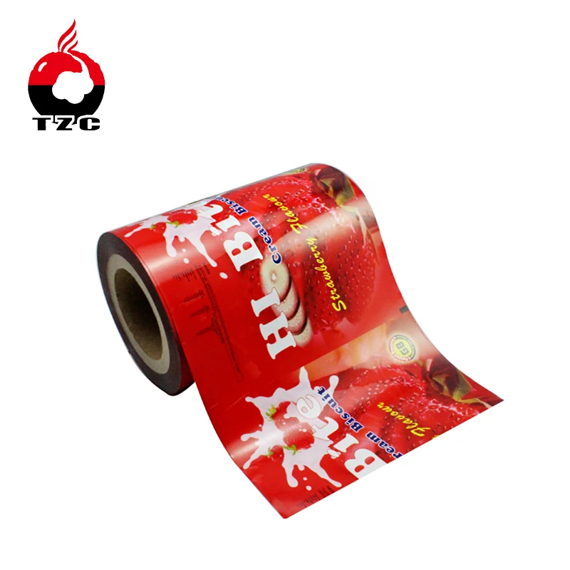 custom printed horizontal flow wrap  pillow wrapping for food packaging
