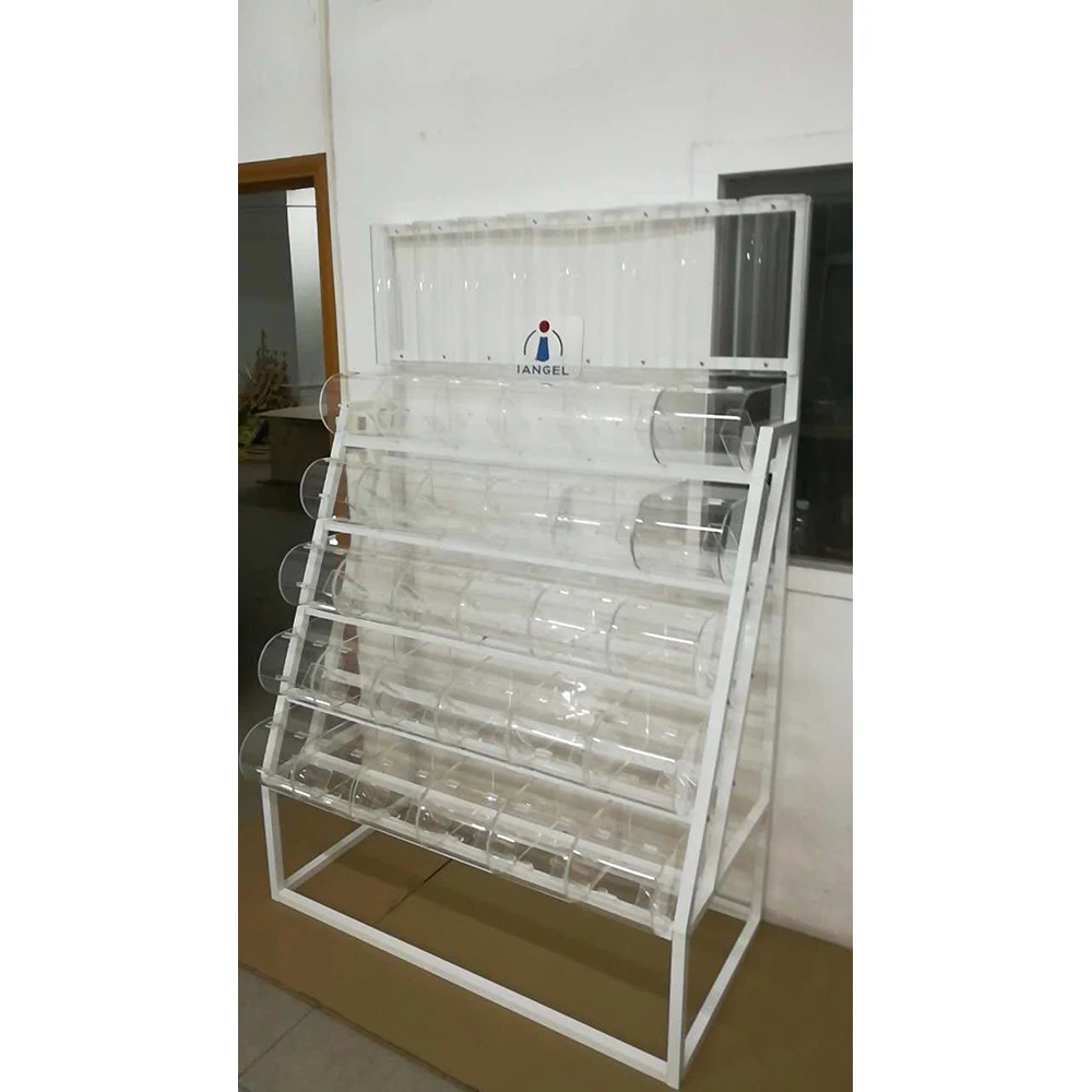 Iangel Customized 5 Tier Candy Rack For Cotton Candy Acrylic Candy