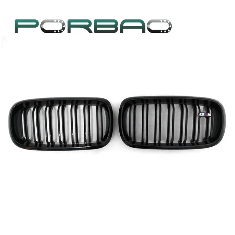 Porbao авто фары черный двойная линия автомобиля Передняя решетка для X5/F15