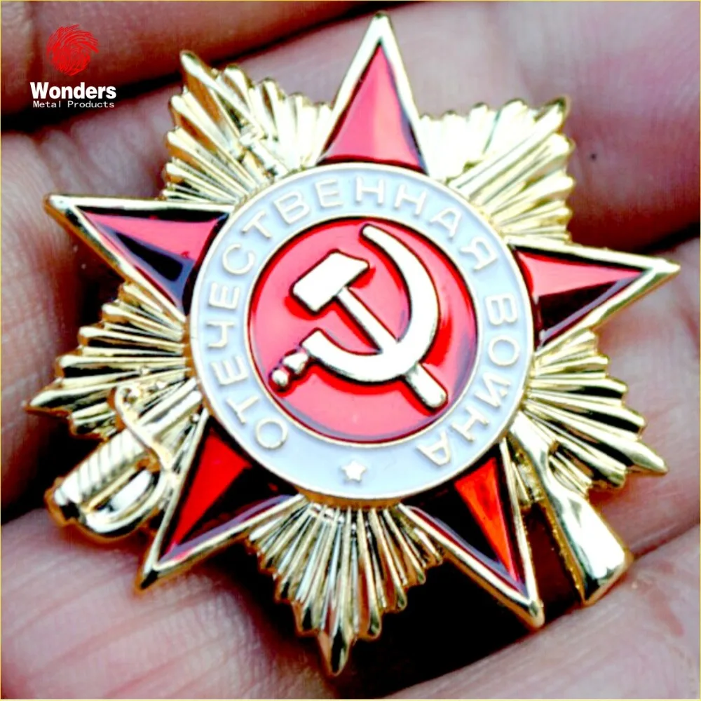 Custom design medals display case and soviet pin badge