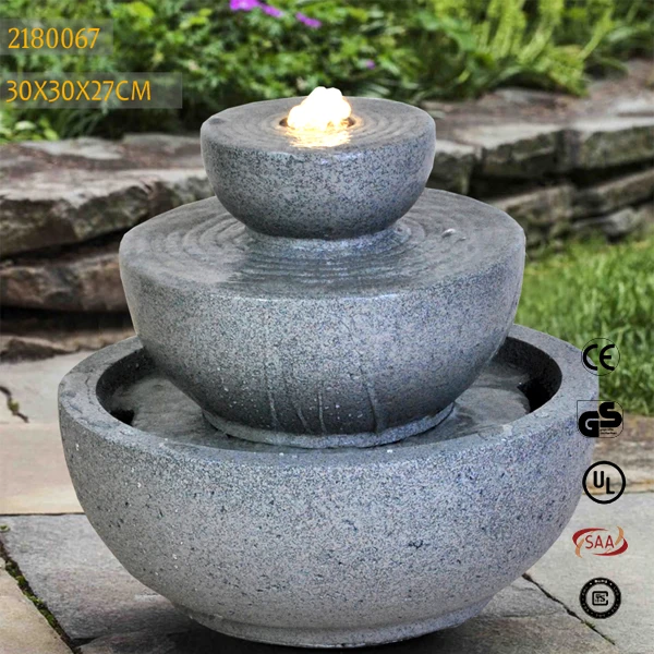 Polyresin indoor buddha fountain with ball