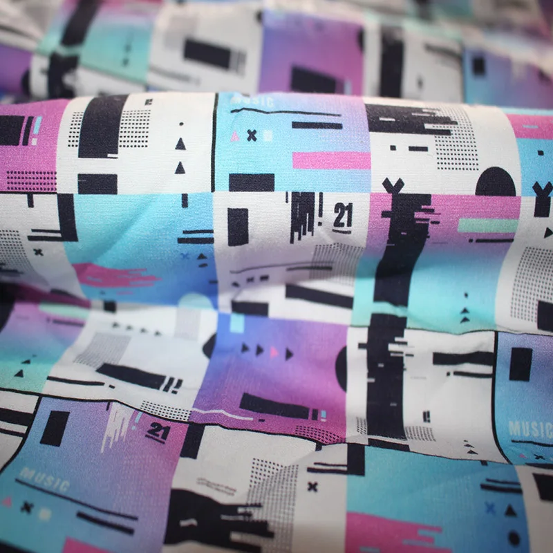 
Custom digital print 100% cotton fabric for baby cloth 