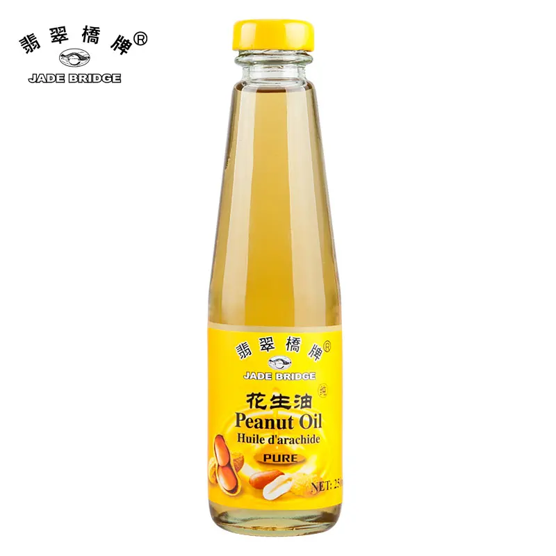 
Чистое арахисовое масло Нефритового моста для рецептов приготовления пищи, завод OEM, 250 мл 