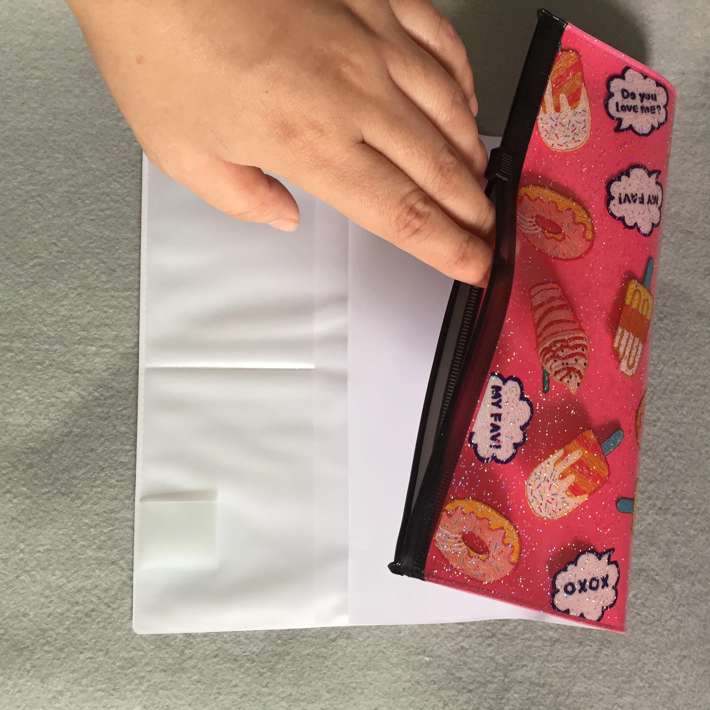 Transparent Custom Printed Brand Logo Clear PVC Zip lock Slider Plastic Bag For Cosmetic/Swimwear/Document Zipper Pouch