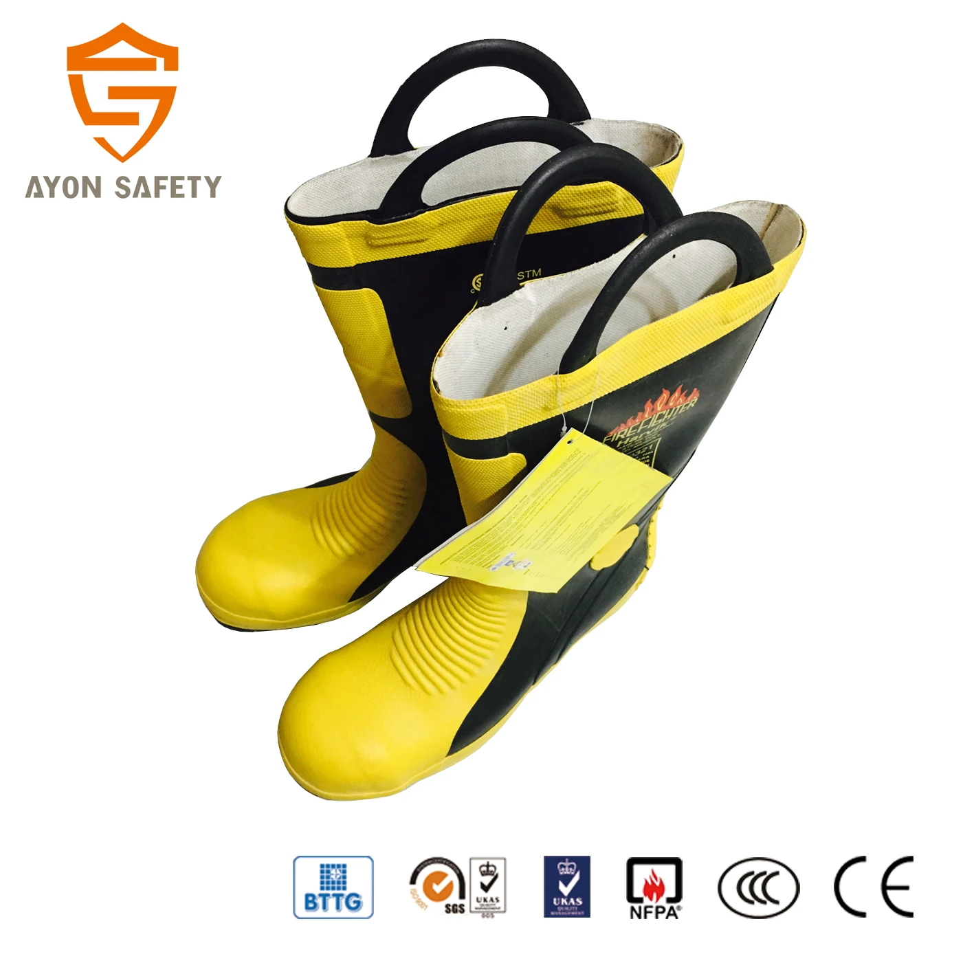 Пожарные ботинки Harvik высокого качества, одобренные CE-Ayonsafety