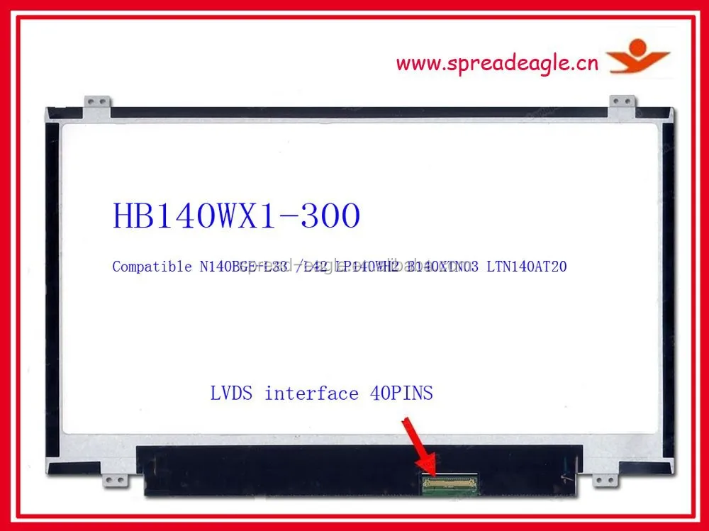 Оригинальный HB140WX1-300 14.0 дюймов из светодиодов бумаги использование для LENOVO S431 S415 V460 E425 E430 Y470