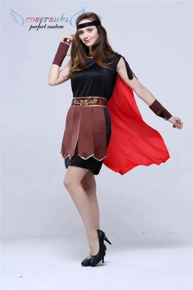 Halloween cosplay masquerade ancient Roman Spartan warrior  party clothes adult female samurai performance clothing