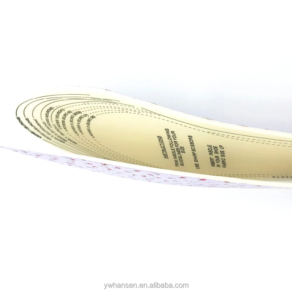 HS-Wholesale ultra soft & comfortable fits all unisex printing floral cotton & latex shoe insole