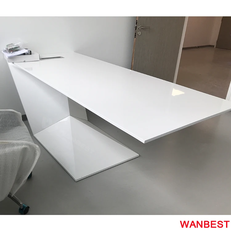 Unique Design Artificial Marble Ceo Director Office Laptop Desk Working Table for Hotel Home