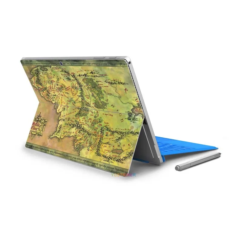 Китай поставщиков ноутбук скины оптовая винил карта мира наклейка для surface pro 4 оборотная сторона кожа кожа
