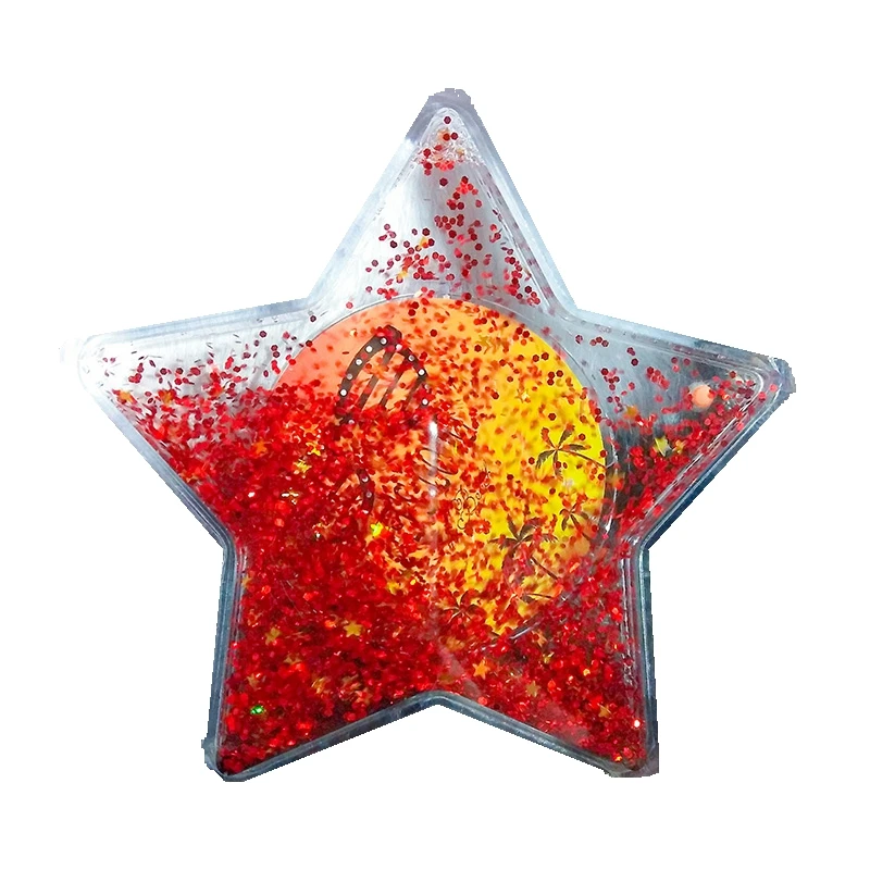 Egg Shape Photo Frame  Snowglobe Acrylic Photo Frame with Glitter