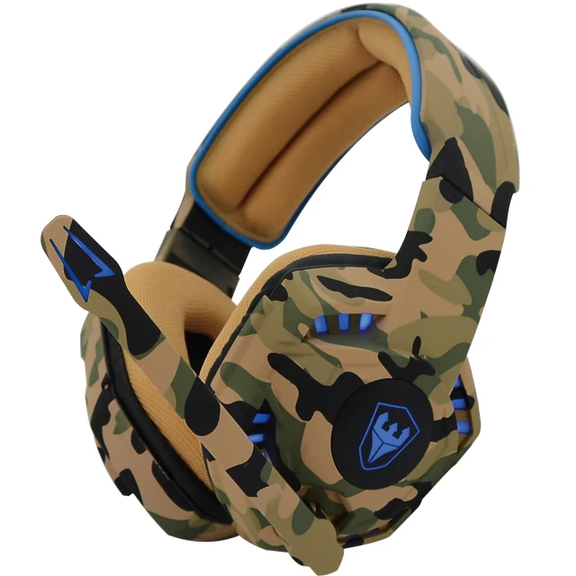SATE (AE-368C) New 3.5mm Camouflage Game Headset Professional Gamer Stereo Head-mounted Headphone Computer Earphones for PS4 PS3