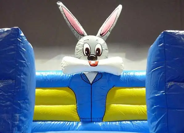 Cute and funny kids bug bunny bouncy castle trampoline rabbit bouncer combo commercial bouncy house for sale