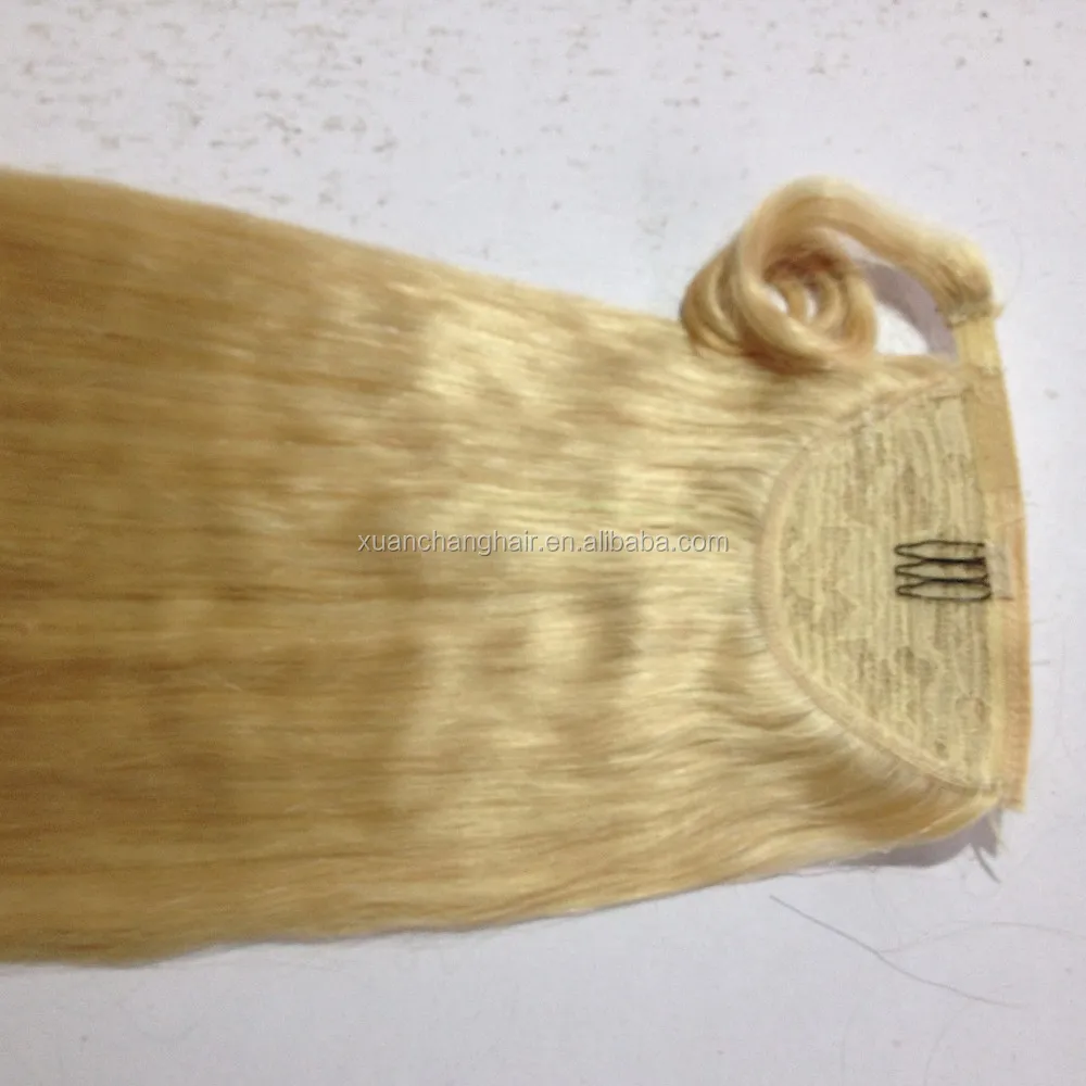 Light Brown Remy Brazilian Ponytail Hair Extension
