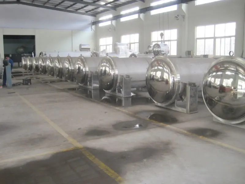 canned food in an autoclave