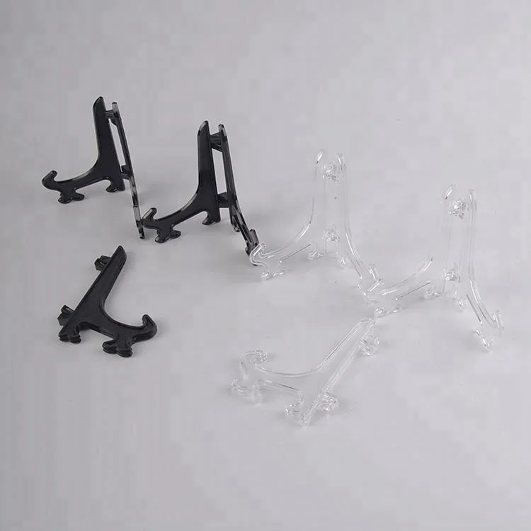 PS Folding Display Stand Plastic Easel For Plate