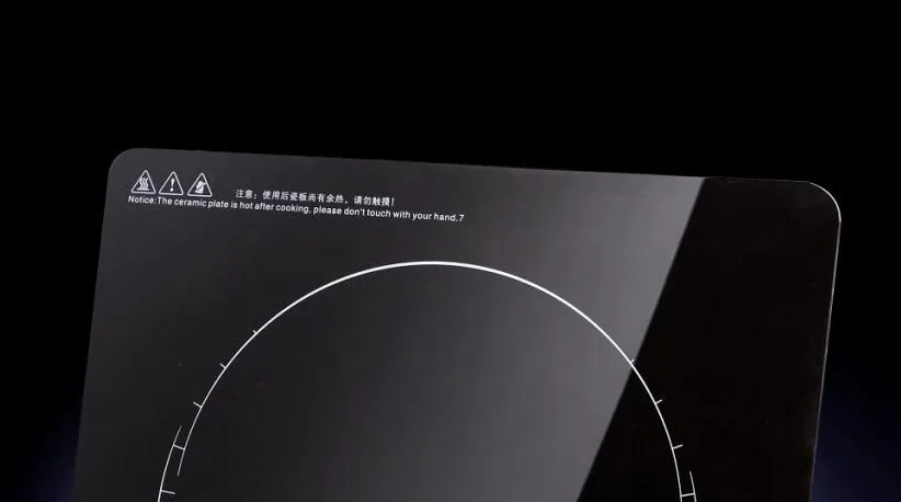 
2018 KANGER black silk printing ceramic glass top for induction cooker plate 