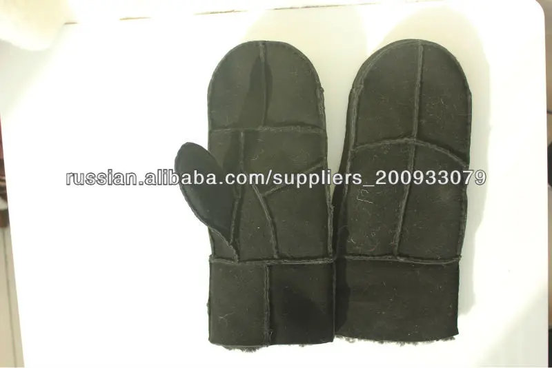 2013 зимний шерсть и кожа целом кожаные рукавицы