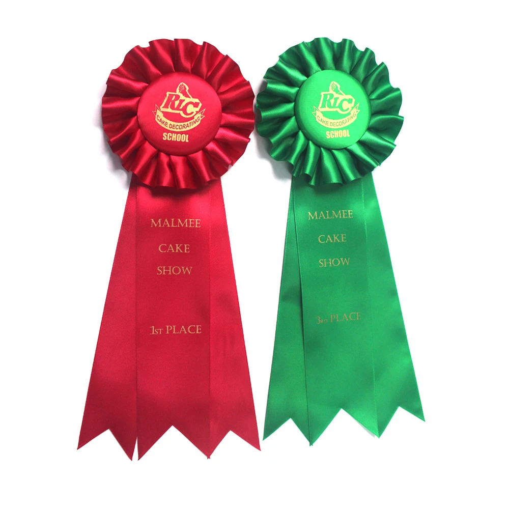 Rosette Award Ribbon Party Fashion cool cheap custom award ribbon rosette button badge