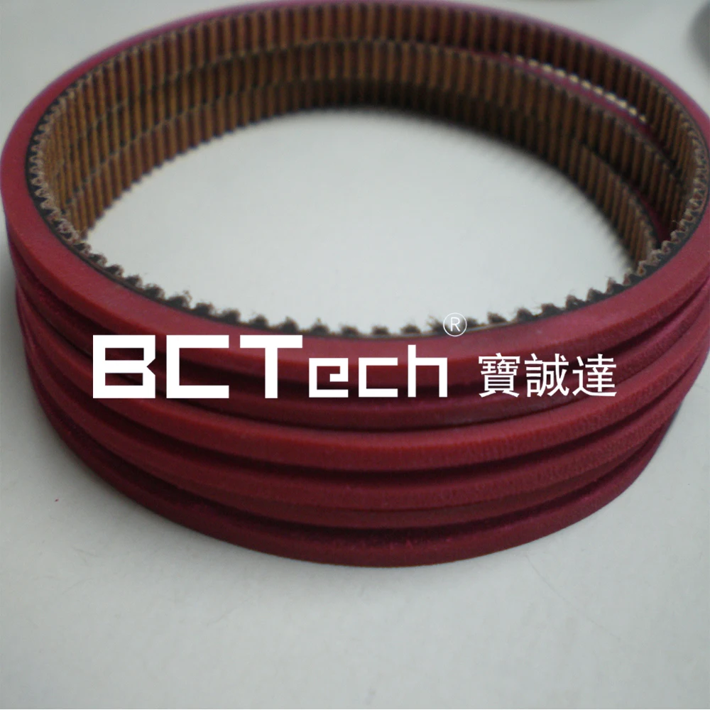 Rubber V-belt/red rubber coated v belt made in china