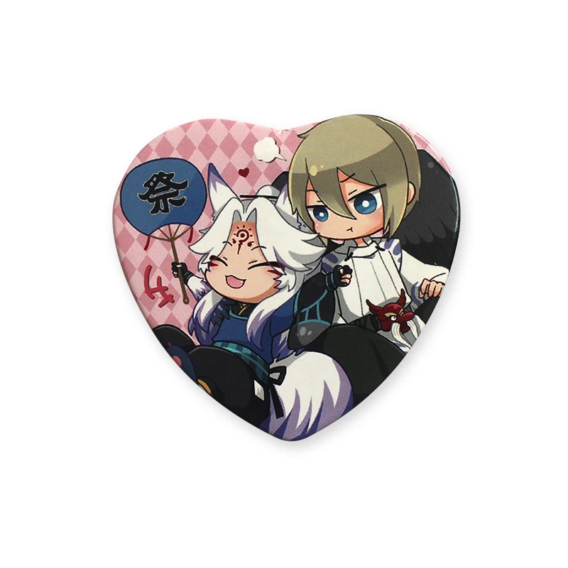 Custom Heart Button Badges Heart Shaped Badge Pin