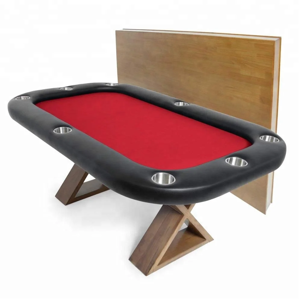 Poker Table for 8 Players, 72 x 46-Inch, Includes Matching Dining Top