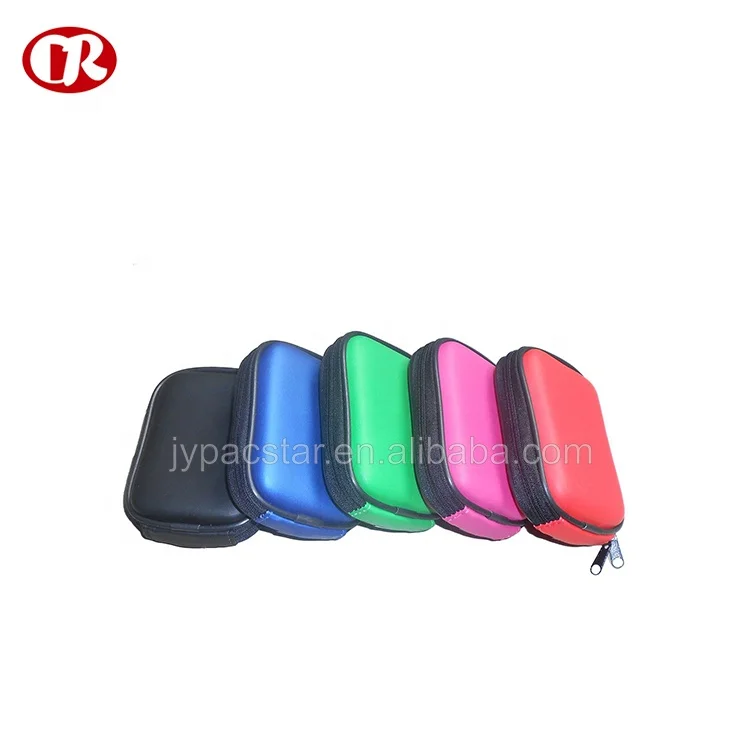 Option color PU shell zipper close hard camera case with metal hook