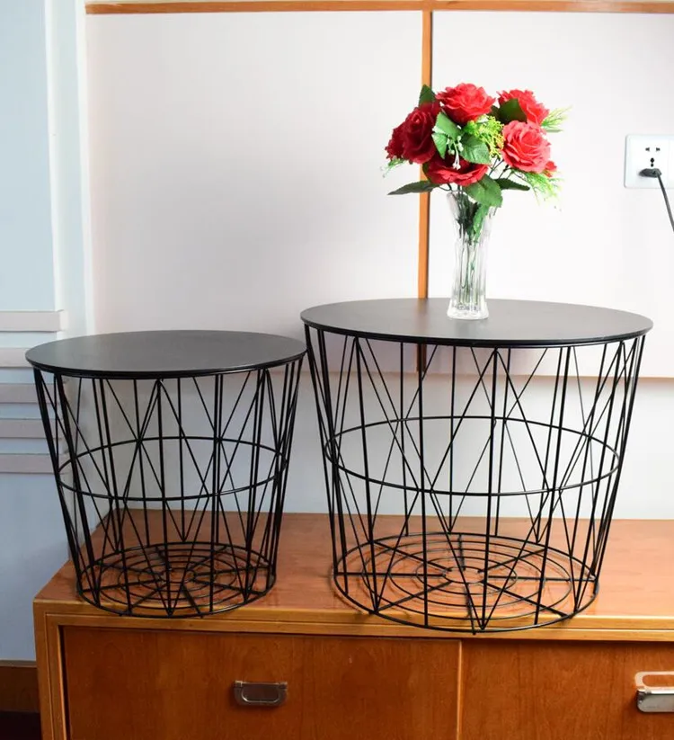 
home furniture wooden wire round table with stirage base for living room,bedroom,office 