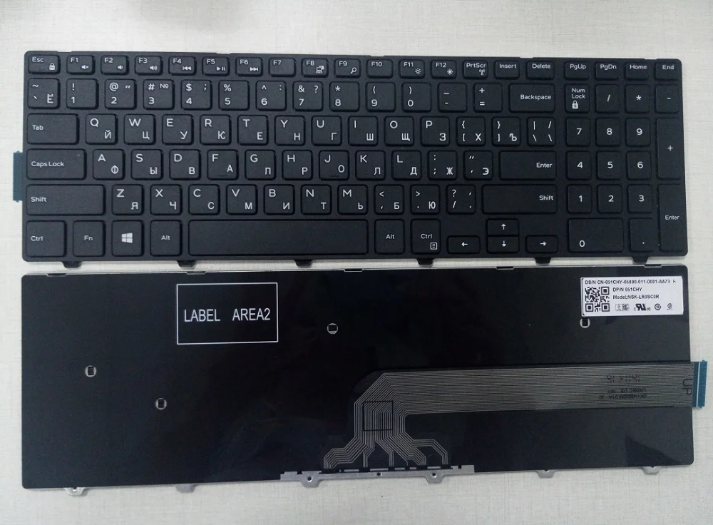 Клавиатура для Dell Inspiron 15 5000 Series 5551 5555 5558 5559 русская черная