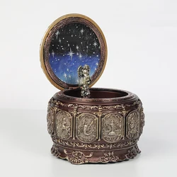 Lighting and rotation battery operated music box