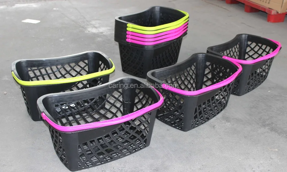 2017 new plastic hand basket shopping basket trolley