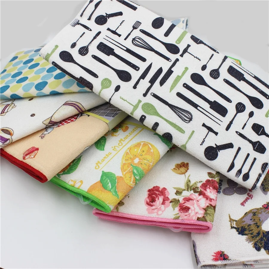 Amazon Top Seller 2021 Custom Printed Square Quick Absorbent Place Mat Microfiber Placemats Kitchen Dish Drying Mat