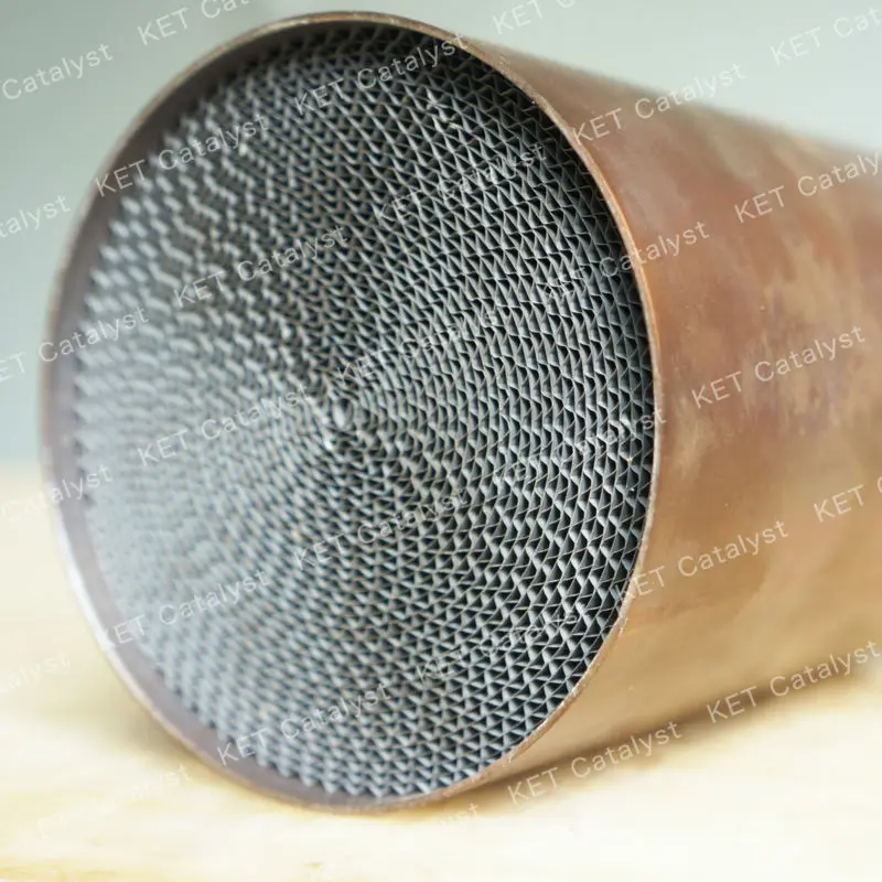 KET High performance  Stainless steel Euro5 metal monolith three way catalyst for sport cars