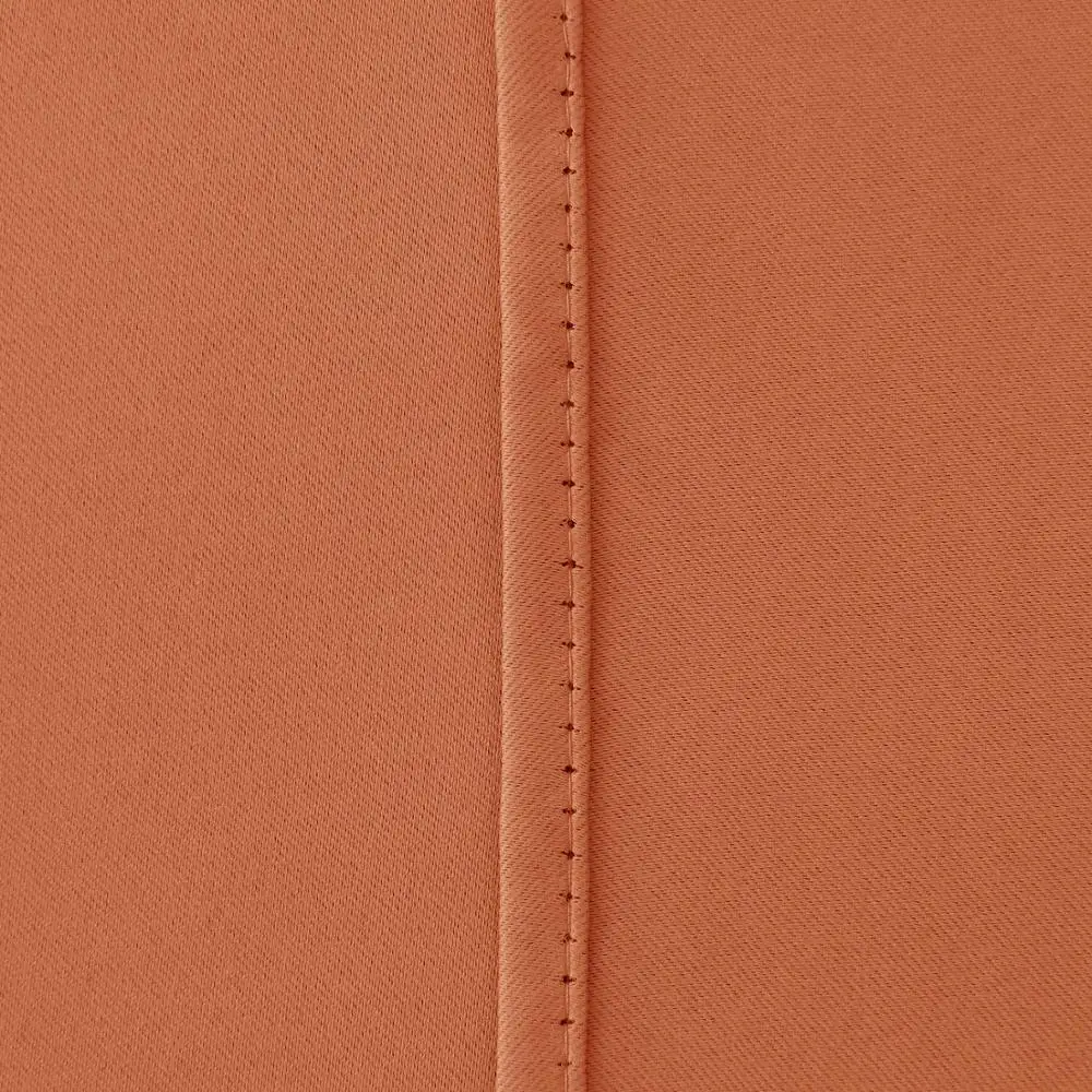Luxury Soft Touch Top Grommet Blackout  Curtain High Quality Heavy Orange Blackout  Curtain Fabric for Bed Room