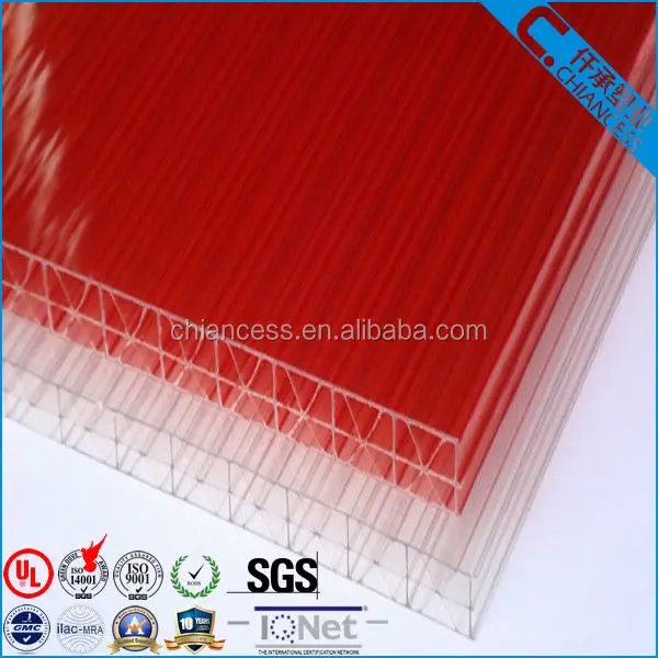 
PC Triple wall X Structure Polycarbonate Hollow Sheet from Chinese factory 