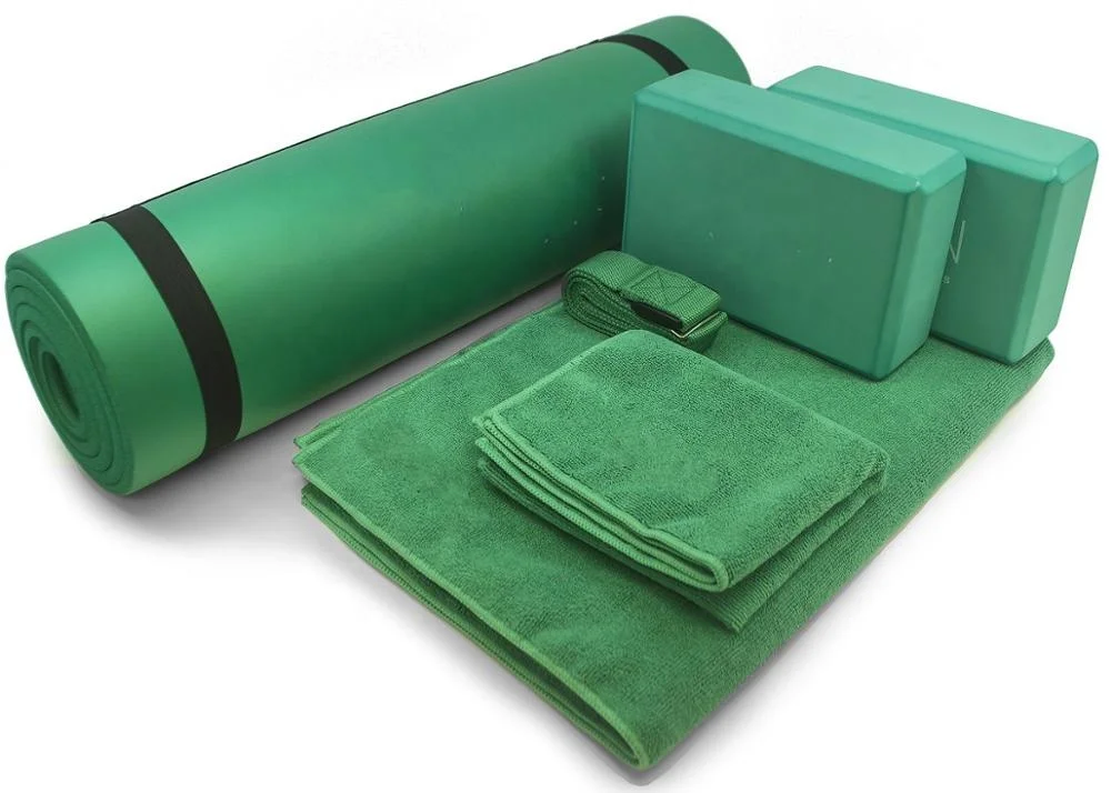 wholesale custom custom logo printing eva cork foam yoga block and yoga strap kit