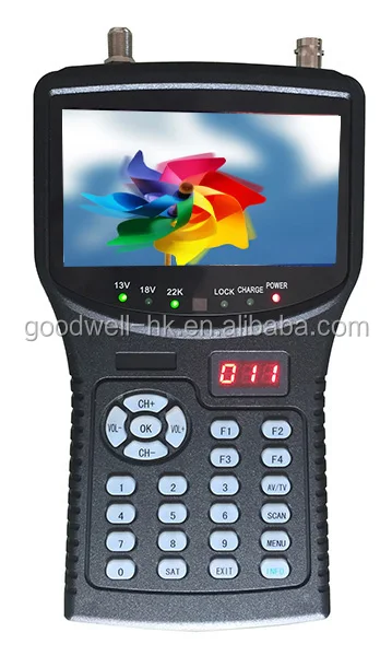 Прямая поставка с фабрики, Ручной цифровой спутниковый HD-видоискатель 4,3 дюйма, поддержка DVB-S/S2, тест на сигнал MPEG-2/4