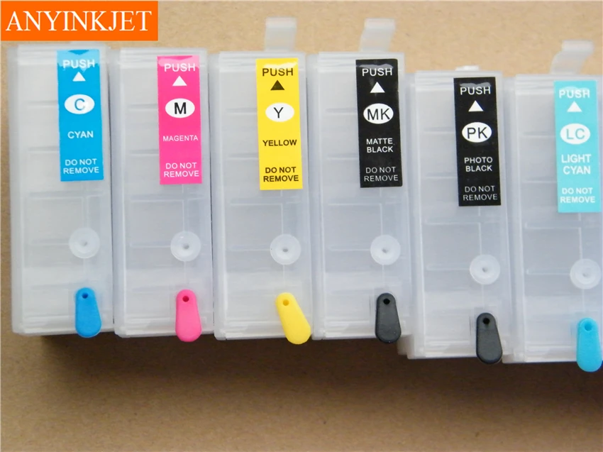 80ML 9pcs for Epson SureColor P600 refillable ink cartridge with Auto Reset Chip T7601-T7609