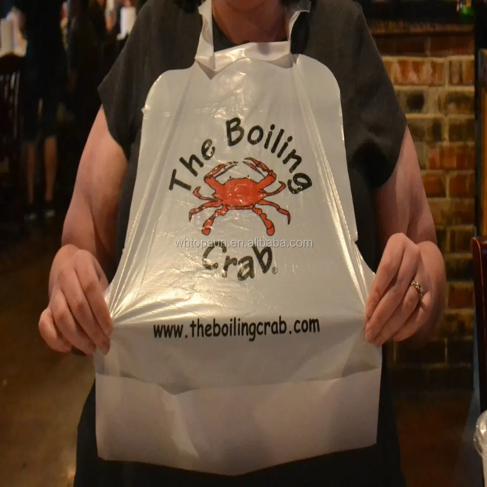 Disposable Plastic LDPE Bibs For Food