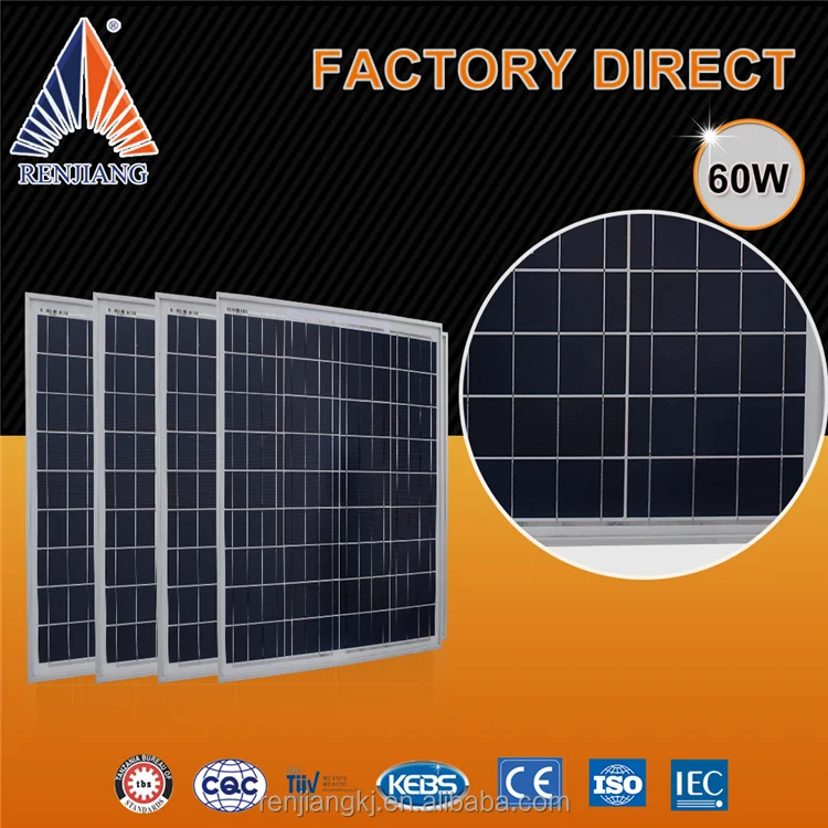 best price hot sale 60W new or second hand solar panels