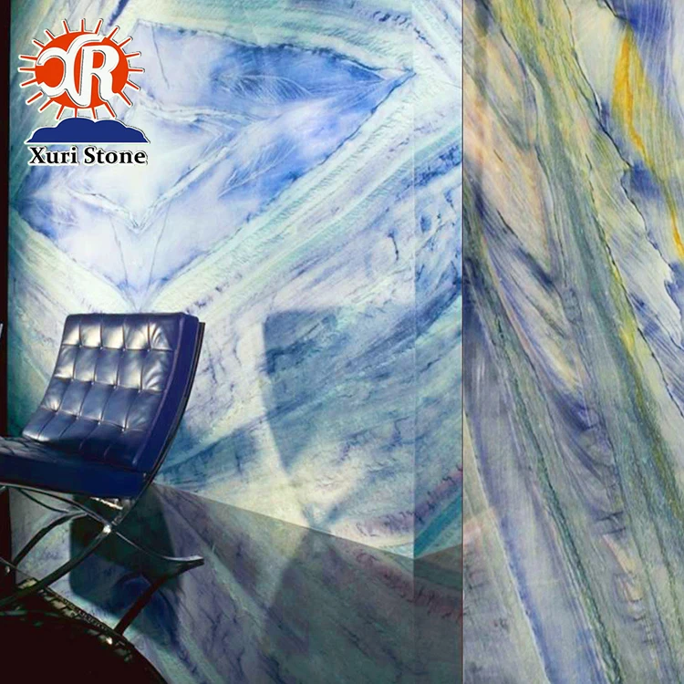 Hot Sale Brazil Marble Azul Imperial Blue Mable For Interior Floor Decoration